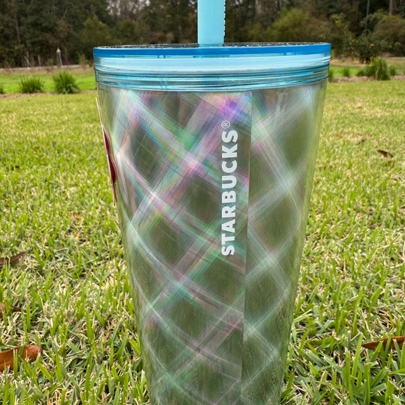 NWT JUST RELEASED Starbucks Holiday Holographic Venti Cup W Silicon Straw Wrap! - Picture 6 of 6